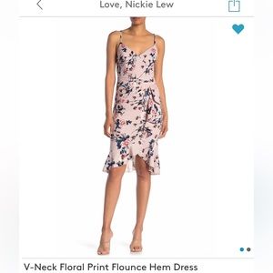 Floral print flounce dress